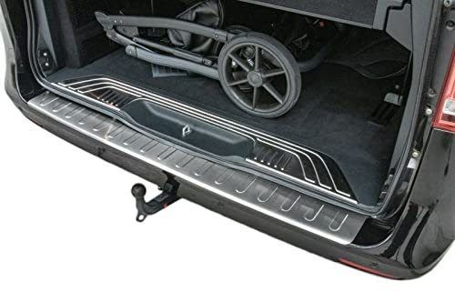 Recambo Protection de seuil de Chargement en Acier Inoxydable Mat - Compatible avec Mercedes Vito W447, Classe V W447 - Qualité supérieure