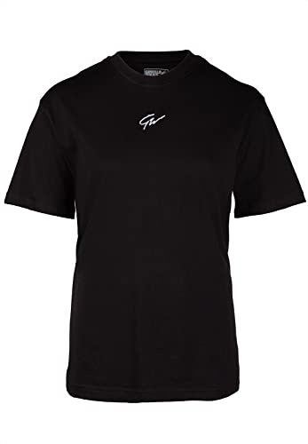 Gorilla Wear - Bixby Oversize T-Shirt - Schwarz - Bodybuilding Sport Alltag Freizeit mit Logo Aufdruck leicht und bequem für optimale Bewegung