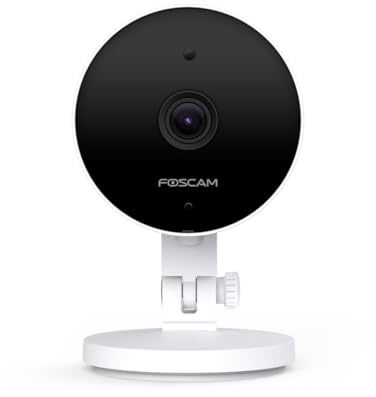 FOSCAM C2M Telecamera IP WiFi 2 MP, sicurezza, rilevamento umano, audio, visione notturna, compatibile con Alexa, versione spagnola (P2P, 1080p, ONVIF)