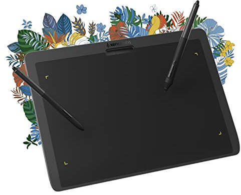 Xencelabs Pen Tablet Medium Tableta Gráfica Profesional Inalámbrica de Dibujo 2 Plumas sin Batería Tableta de 12 con Relación 16:9 para Windows-Arm/Windows/Mac/Linux