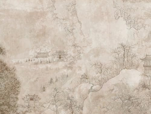 Livingwalls Asiatisk tapet beige 382471 japansk kinesisk vintage fleece fototapet 3,71 x 2,80 m tillverkad i Tyskland