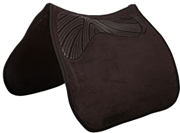 Acavallo Tapis de selle double gel pour dressage - Taille unique - Couleur : marron