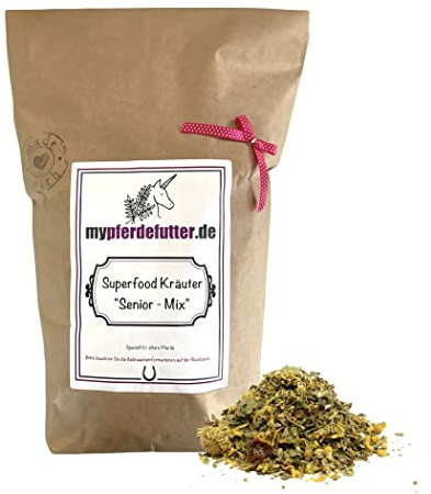 mypferdefutter Senior-Kräuter für Pferde 100% Natur PUR - Pferdekräuter frei von Zusätzen - Wohlbefinden und die Vitalität für Dein Leiblingspferd (500 g)