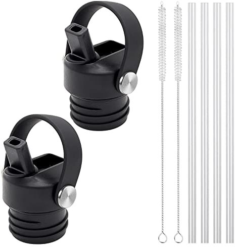 PHULWEL Straw Lid for Hydro Flask Standard Mouth and Narrow Mouth, Sports Caps Water Bottle Accessories Top Replacement Straw Lid - 2 Pack