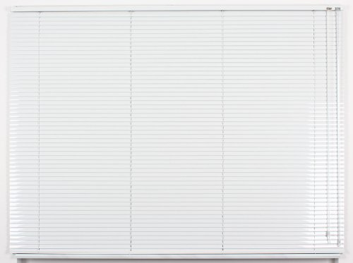 EFIXS Alu-Jalousie - Farbe: Weiss - Breiten bis 230 cm, Höhe bis 130 cm, Hier: 85 x 130 cm (Breite x Höhe) - Bedienseite: rechts, aus Aluminium, Sichtschutz, Lichtschutz, Blendschutz