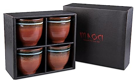Teeladen Herzberg Maoci - Teebecher im 4er Set mit je 100ml - als Geschenkbox verpackt