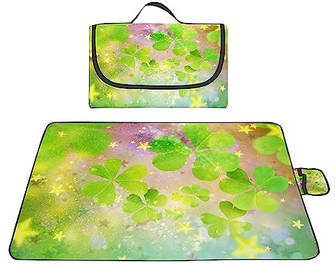 TengYuer Picknickdecke 180x200cm Stranddecke Wasserdicht Sandfrei Isoliert Faltbar Strandmatte mit Tragegriff Outdoor Campingdecke XXL für Camping Parks Strände Picknick Cyan GlüCksgras