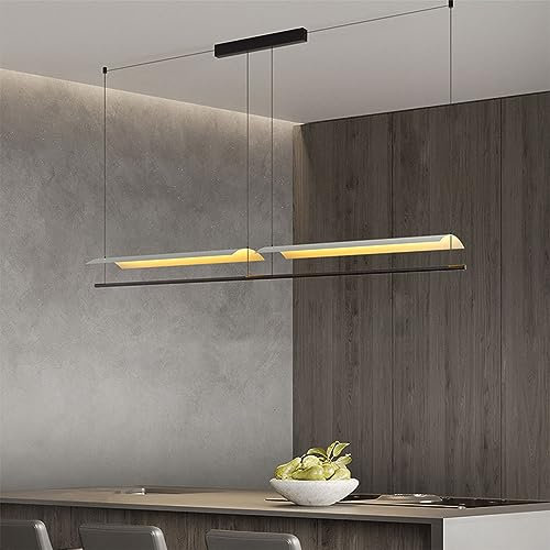 CONERY Double Tête Longue Suspension 3000-6000K LED Lustre Minimaliste LED Lampe Suspendue Dimmable Moderne LED Luminaire Éclairage Fer Décor À La Maison Convient Pour Restaurant Bar Pavillon Clubhous