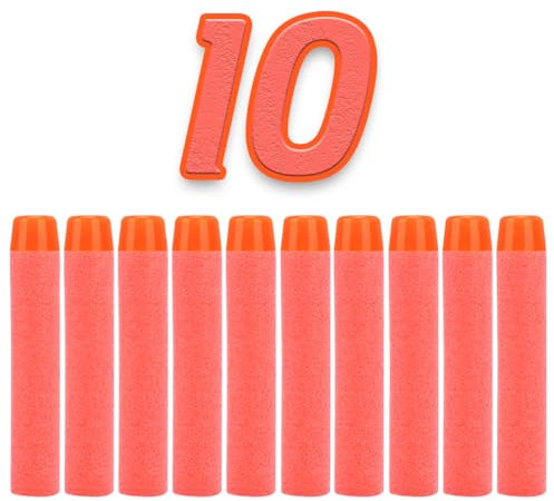 König Design Nerf Pfeile - 10 Stück Nerf Darts Nerf Munition Pfeile Dart Bullets Refill Darts Foam Pfeile für N-Strike Elite Blasters Series Hasbro Fortnite