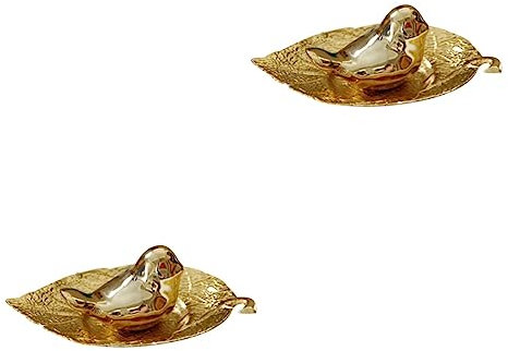 ABOOFAN 2pièces Plateau De Rangement Céramique Élégant Pour Cosmétiques Et Bijoux Organisateur De Clés Et Décor De