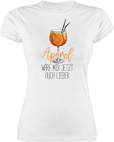 Shirtracer - Shirt Damen - Statement - Aperol wäre Mir jetzt auch Lieber I Lustige Geschenke Aperol Spritz