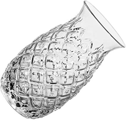 MAGICLULU Embossed Pineapple Cocktail Glass 480ml Relief Water Cup Glassware for Tea Coffee Milk Juice Home and Party Drinkware