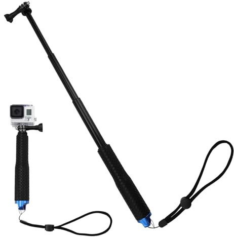 TNSLAND Bastone Selfie per GoPro, Bastone per Selfie per Action Cam, portatile Asta per Selfie per GoPro Hero 12 11 10 9 8, Insta360 Ace/Ace Pro/One R/One RS,DJI Osmo Action 4/3, Akaso Action Camera