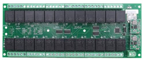 Greethga Tuya - Módulo de interruptor de relé inalámbrico WiFi inteligente de 24 canales, aplicación , control remoto Tuya, módulo de control remoto inteligente