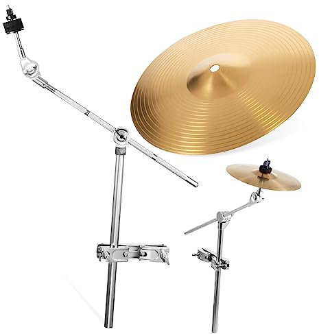 ULDIGI Splash-becken 10 Zoll Leises Mit Galgenbecken-ständer-verlängerungshalterung Für Üben Aluminiumlegierung