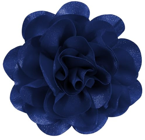 Mecool Große Rosen-Haarspange für Hochzeiten, Partys, Brosche, Ansteckblumen, Haarschmuck, Haarspange, Haarschmuck für Frauen, Accessoires, Haarspangen, Mädchen, Blau