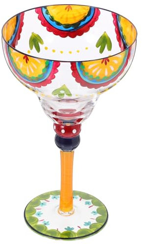 COLLBATH Elegante Copa De Vino Con Tallo De Vidrio Pintado A Mano Elegante Accesorio Para Cócteles De Fiesta Para Whisky Y Vino