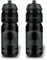 SKS GERMANY ROAD BOTTLE LARGE Gourde de 750 ml au design cool pour la route (pour tous les porte-bidons courants, valve push-pull anti-fuite, forme ergonomique, bouchon amovible) Noir (Lot de 2)
