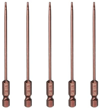 QUARKZMAN 5 Pcs Llave Hexagonal Brocas 1.5Mm (H1.5) Métrica 1/4 Hexagonal 4 (100Mm) Longitud Acero S2 Brocas Magnéticaes de Impacto Grado Industrial Brocass de Taladro Eléctrico Hexagonal