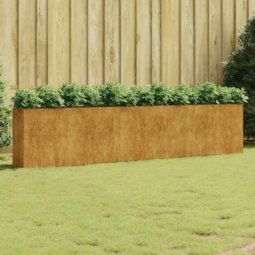 Xichuzi Jardinera Acero corten 360x40x80 cm, Huerto Urbano Terraza, Jardineras Exterior, Jardineria Maceteros, Mesa De Cultivo, Huerto En Casa 824529