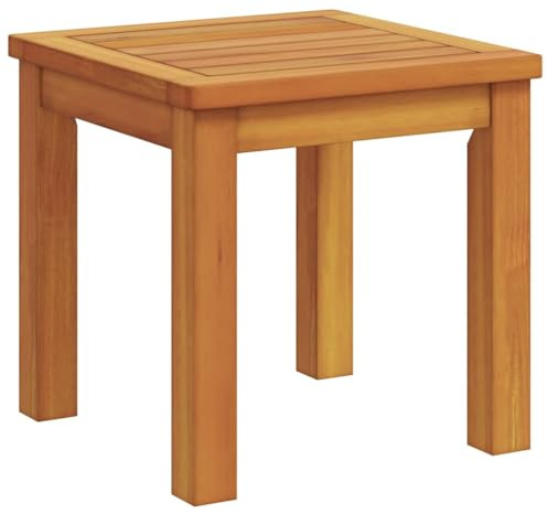 vidaXL Sidobord Olivenatur 35 x 35 x 34 cm Massivt Akaciaträ, Akaciaträ Sidobord, Modernt Utemöbel för Trädgård, Smidig Design för Terrass, Brun Blomsterställning