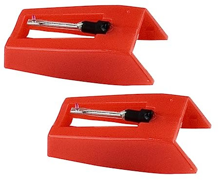 Toddmomy 1 Paire Stylos de Remplacement pour Gramophone Rouge Vintage Accessoires pour Platine Vinyle avec Aiguille Aluminium