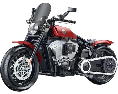 PlaySynthe Technik Motorrad Bausteine, 542 Teile Supermotorrad Klemmbausteine Spielzeug, Technik Rennen Superbike Modellbausatz, Geschenke für Erwachsene und Kinder