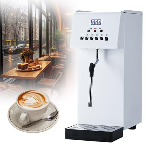 Montalatte, macchina per schiuma di caffè elettrica automatica, montalatte automatico ad acqua bollente, macchine per schiumare il latte a vapore multiuso, vapore continuo, capacità 6 l, per