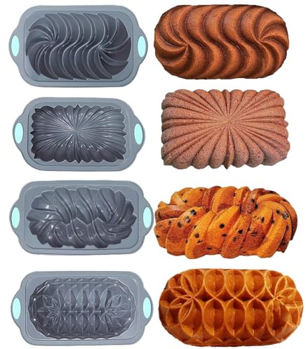 Weqizuerqi Moule à pain en silicone - Passe au micro-ondes - Pour friandises, brownies, gâteaux, pains de viande, quiches, lasagnes
