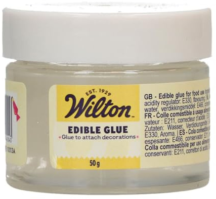 Wilton Edible Glue Lebensmittelkleber, 50 g | Essbarer Zuckerkleber für Fondant, Blütenpaste & Tortendekorationen, Vegan & Halal