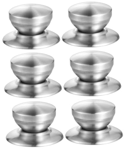 TOBBOMEY 6pièces Poignées De Couvercle De Casserole Acier Inoxydable Lot De Boutons Pour Couvercles De Casseroles Avec Poignée