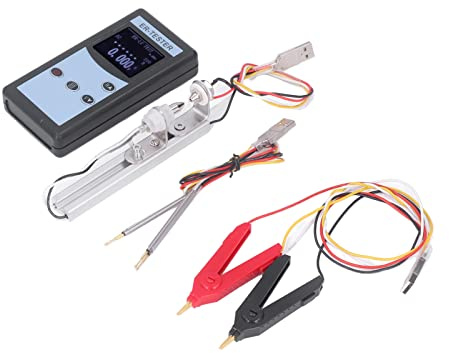 KIMISS Tester Portatile per la Resistenza Interna della Batteria Al Litio - Strumento Accurato per la Misurazione dell'energia Elettrica con Intervallo Commutabile per Vari di Batterie