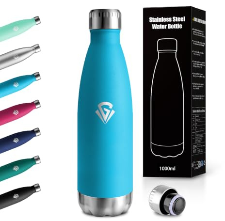 Bouteille d'eau en Acier Inoxydable 750ml, Gourde Isotherme Étanche, sans BPA, Reutilisable pour Camping, Adulte, Extérieur, l'École, Yoga