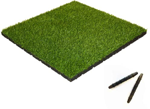 VIVOL Brique en Caoutchouc avec Herbe Artificielle, 50 x 50 cm, 55 mm