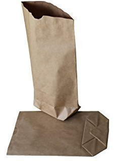 Kreuzbodenbeutel aus Papier braun - 2-LAGIG - 36 x 52 cm für 10 kg (50 Stück)