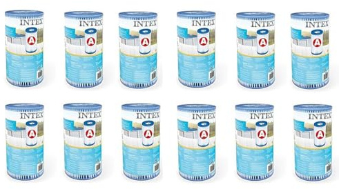 Intex 29000 Filter Cartridge Typ A 12 Stuks voor Zwembad 244/305/366 cm