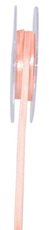 Satinband - Double Face - Schmal - Apricot - Schleifenband - Seidenband - Geschenkband - Dekoband - Satin - ca. 3 mm Breite - 10 m Länge - VE = 8 Rollen (SB) - 34003-3-10-26
