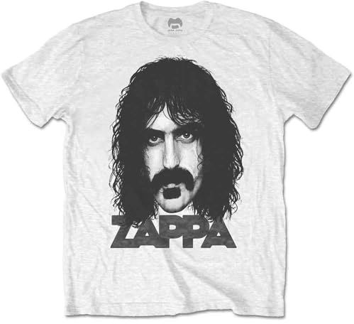 Frank Zappa T Shirt Big Face Portait Logo Nuovo Ufficiale Uomo Bianca Size XXL