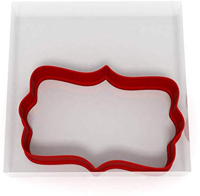 Cortador de galletas y fondant con forma de placa de 10 cm.