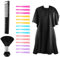 Jubaopen 1pcs Professionale Mantella Barbiere Parrucchiere Impermeabile per Tagliare Capelli Haridressing Cape Antistatico Hair Cutting Barber Capes in Poliestere per Donna Uomo Bambini con Pettine