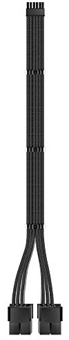 EZDIY-FAB RTX 3000 Series Câble d'extension à Gaine PCIe 12 Broches vers Double 8 Broches 300 MM - Connecteur pour NVIDIA Ampère GEFORCE RTX 3060ti 3070 3080 FE Funder Edition - Noir