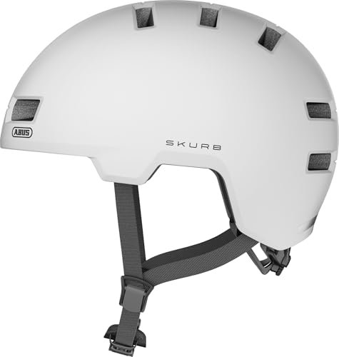ABUS 40373 Fahrradhelm, Weiß (Polar white), S (52-56 cm)