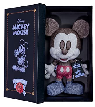 Simba 6315870309 - Disney Denim Mickey Mouse, Sammler Plüschtier in Geschenkbox, Nr. 10 der Kollektion von 12, Amazon Exclusiv, 35cm Plüschfigur, Sammlerstück, ab den ersten Lebensmonaten geeignet