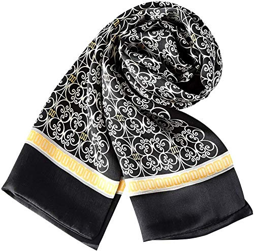 UK_Stone Klassisch 100% Seide Paisley Blumen Krone Diamant Doppelschicht Halstuch Herren Schal 12MM