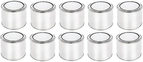 BenBow Weißblechdose 4x 500 ml mit Eindrückdeckel - luftdicht, undurchsichtig, leer, rund - Aufbewahrungsbehälter