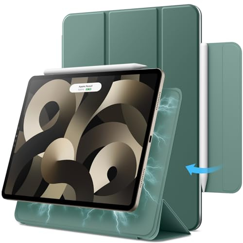 JETech Magnetische Hülle für iPad Air 11 M4/M3/M2, Air 5/4, Neblig Grün | Für iPad Air 11 (2026-2024) & Air 10,9 (2022/2020), iPad Pro 11(2018), Schlankes Smart-Design, Auto Schlafen/Wachen