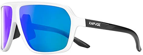 KAPVOE Radfahrerbrille Polarisierte Fahrradbrille Sport Sonnenbrille UV400 Schutz für Männer Frauen MTB Laufen Golf Wandern Volleyball Tennis Autofahren Angeln Softball K64
