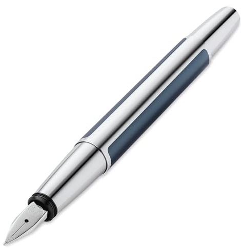 Pelikan Füllhalter Pura P40, Petrol, Feder B (breit), hochwertiger Patronenfüller im Geschenk-Etui, 822688