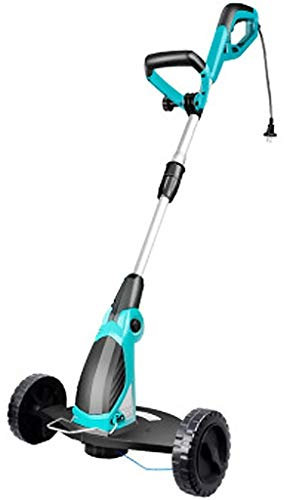 ATAAY Tagliaerba con Filo, tagliaerba Elettrico, tagliaerba Portatile con Ruote, Cavo a Rilascio Automatico, Tosaerba, con Corda per Tagliare l'erba, 650 W, Area di Taglio 330 mm