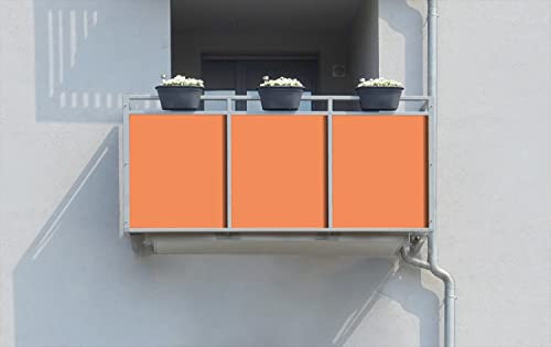 Wallario Balkonverkleidung, Sichtschutz, Windschutz, Meterware nach Maß - Motiv Pastellorange (Grundpreis: 27,95Eur/m)